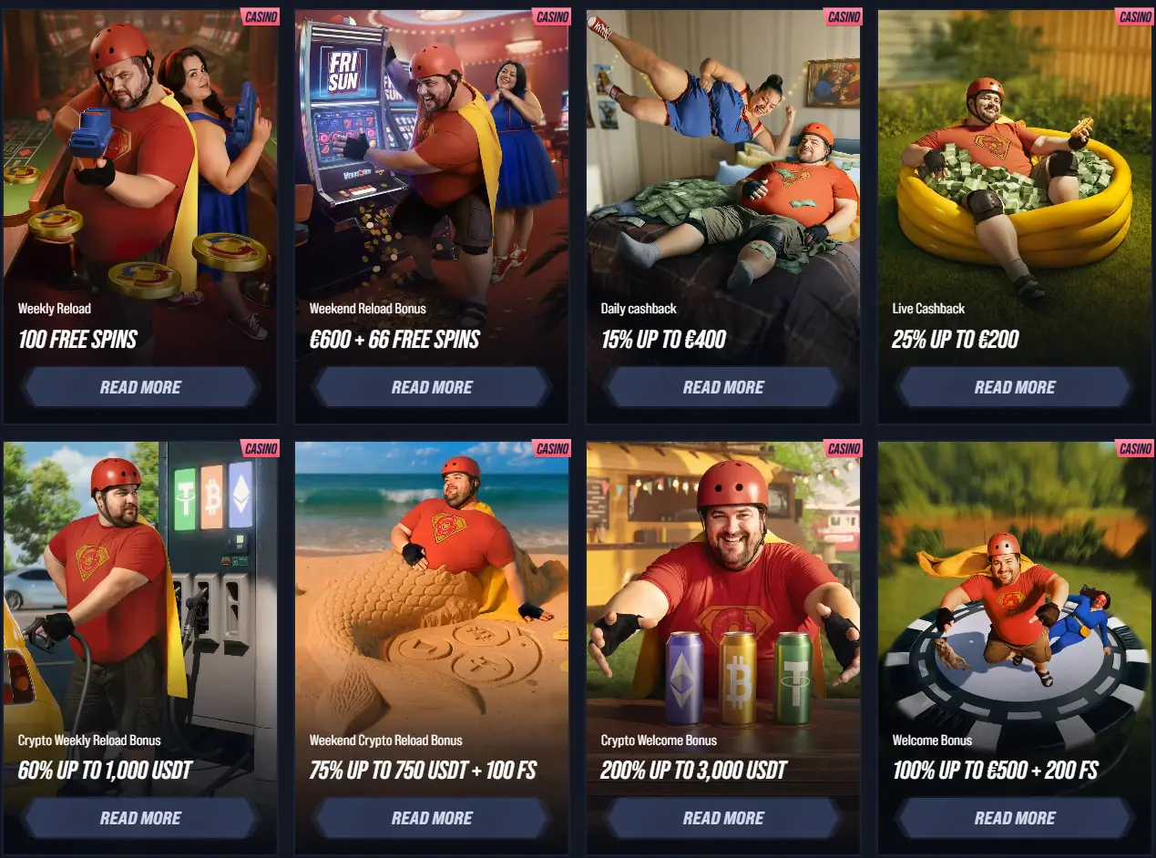 vegas hero bonus